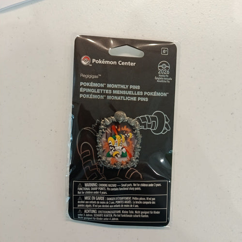 2026 Pokemon Center Pokemon Monthly Pins Regigigas
