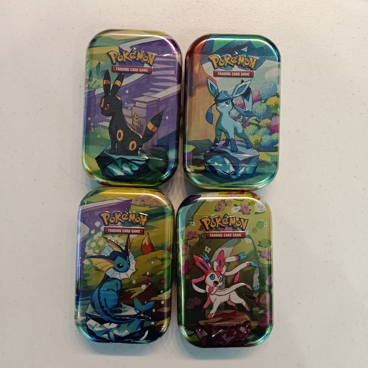 2023 Pokemon Mini Tin Collection Umbreon, Glaceon, Vaporeon, Sylveon, Jolteon, Leafeon, Fl
