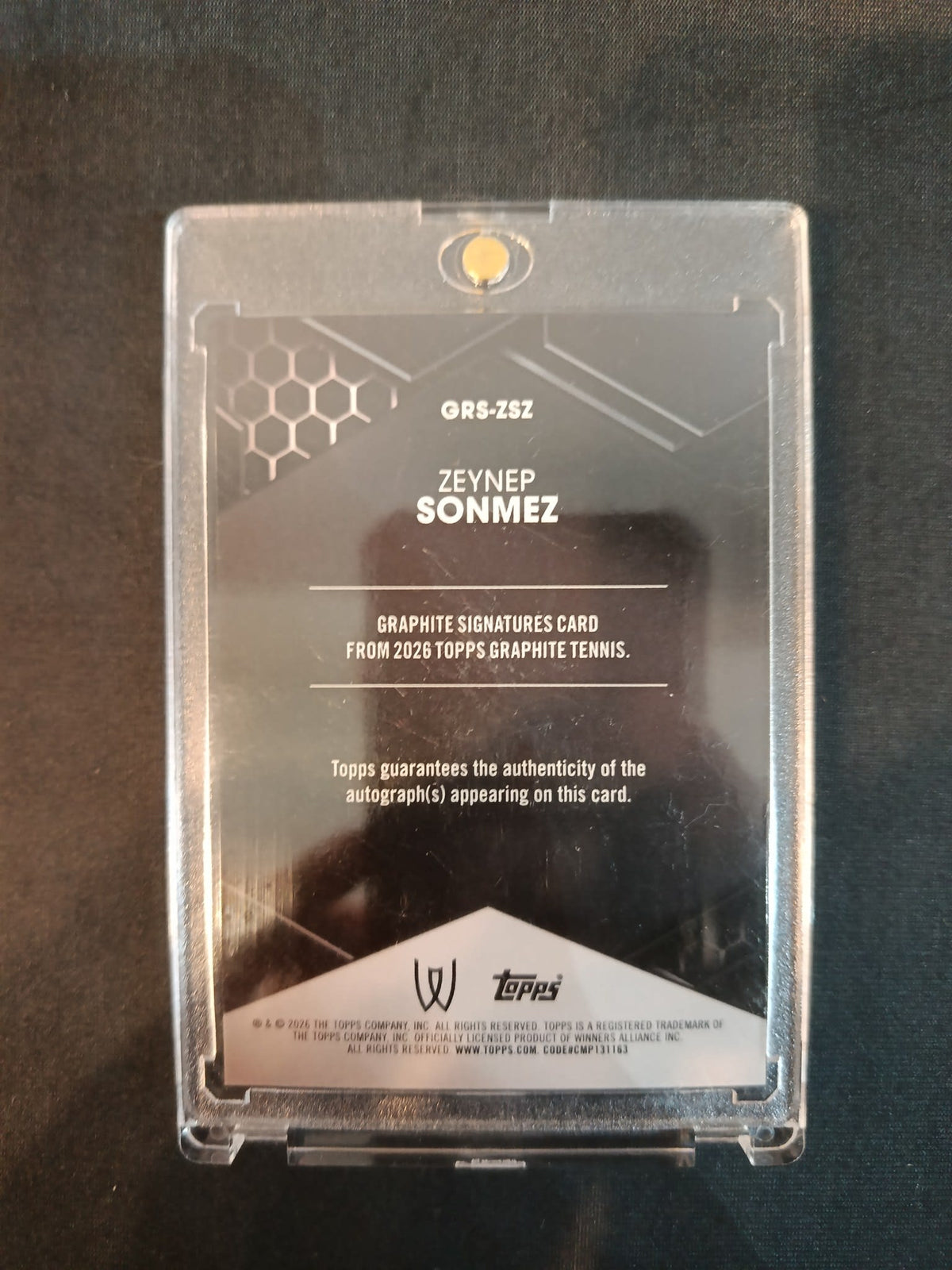 2026 Topps Graphite Tennis Graphite Signatures Zeynep Sonmez #GRS-ZSZ - view 2