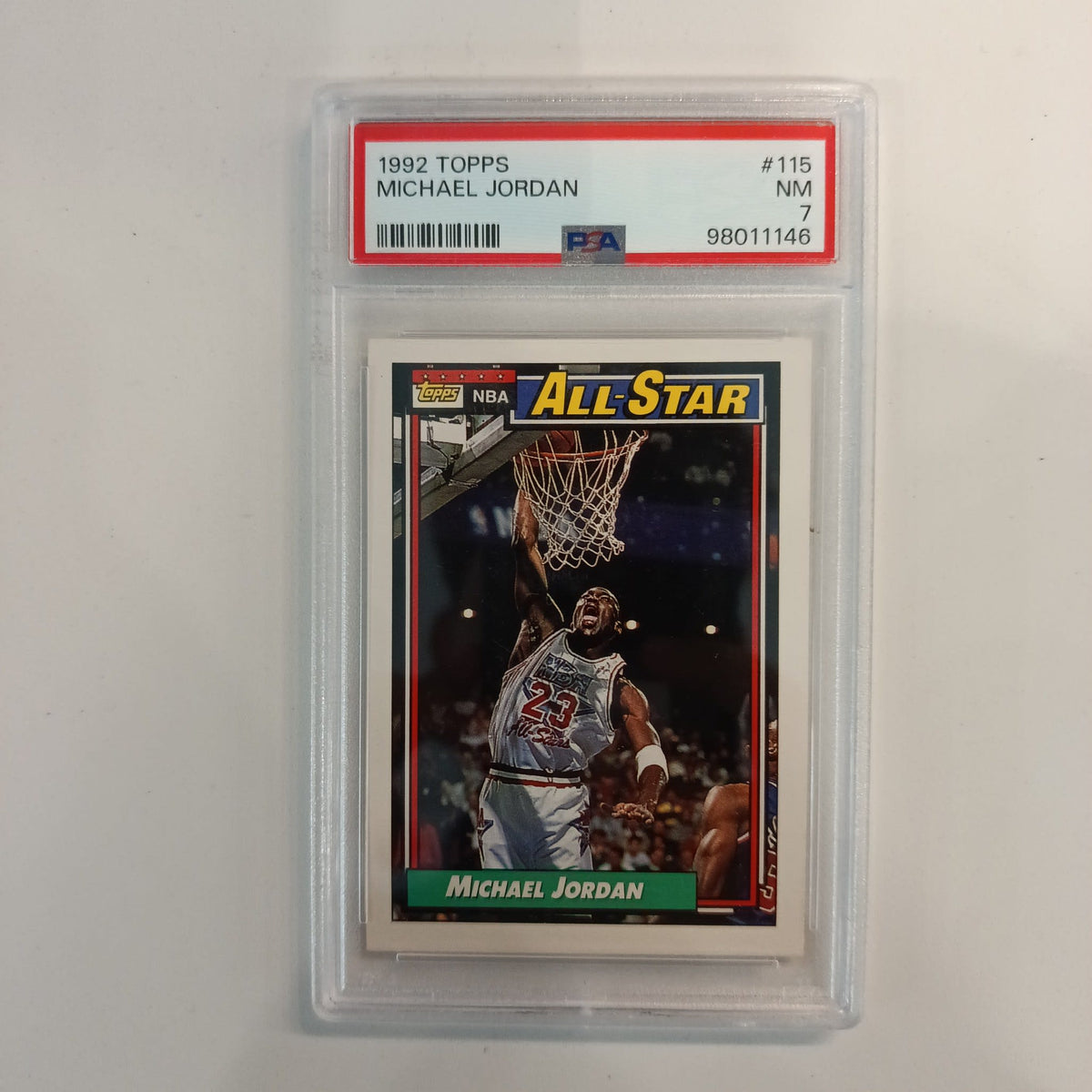 1992 Topps All-Star Michael Jordan #115 PSA 7