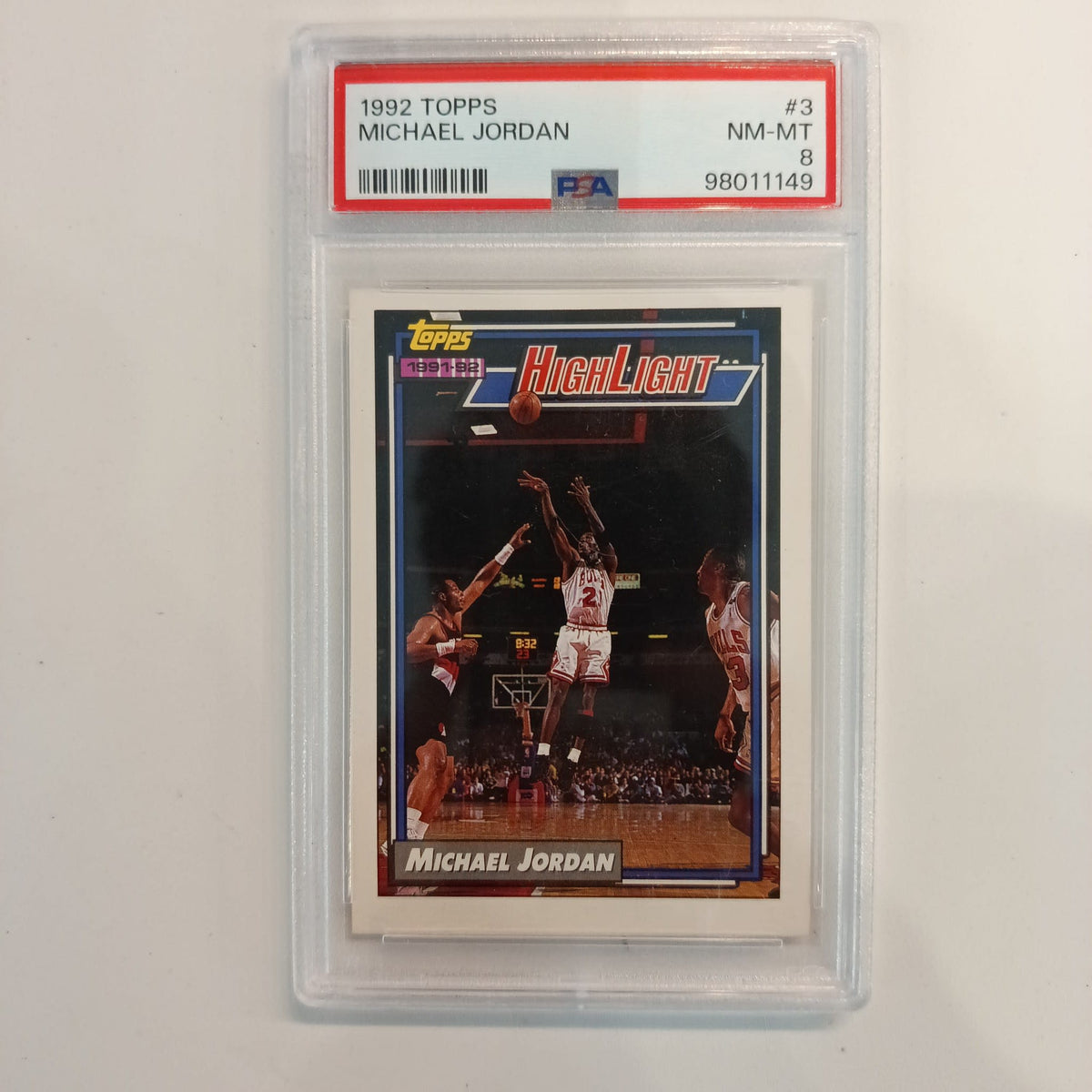 1992 Topps 1992 Topps Highlight Michael Jordan #3 PSA 8