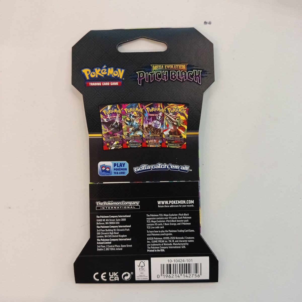Pokemon Mega Evolution Pitch Black Mega Mewtwo Y Booster Pack 2024 (English) - view 2