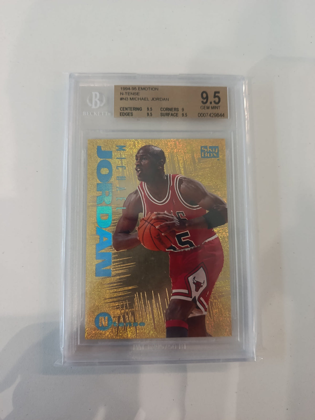 1994-95 SkyBox Emotion N-Tense Michael Jordan #N3 Beckett 9.5