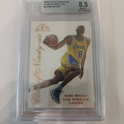 1996-97 Flair Showcase Class of Ninety-Six Kobe Bryant #4 Beckett 8.5