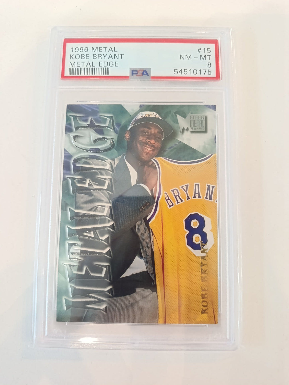 1996 Fleer Metal Edge Kobe Bryant #15 PSA 8