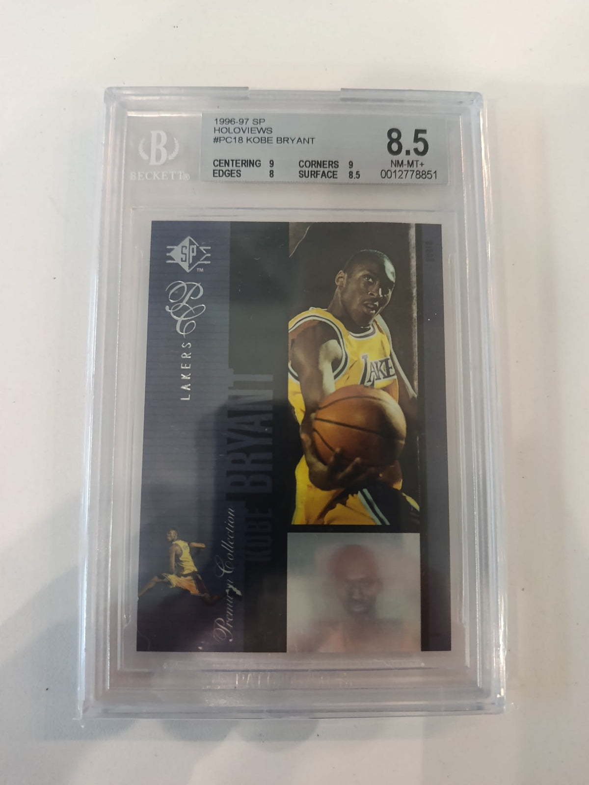 1996-97 SP Holoviews Kobe Bryant #PC18 Beckett 8.5