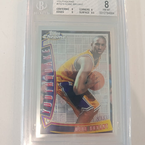 1996-97 Topps Chrome Youthquake Kobe Bryant #YQ15 Beckett 8