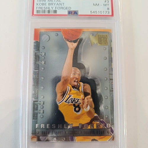 1996 Fleer Metal Freshly Forged Kobe Bryant #3 PSA 8