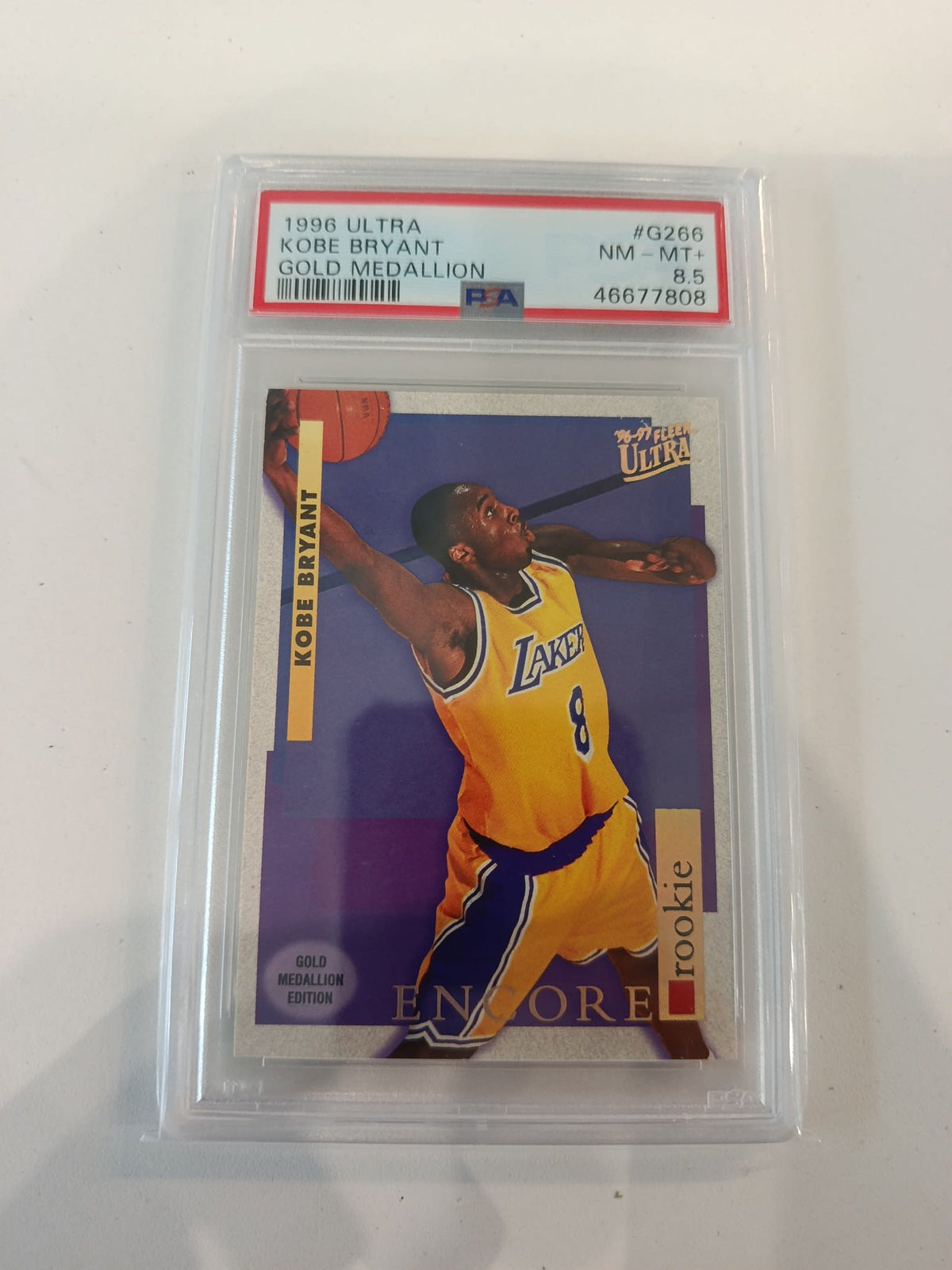 1996 Fleer Ultra Gold Medallion Kobe Bryant Gold #G266 PSA NM-MT+
