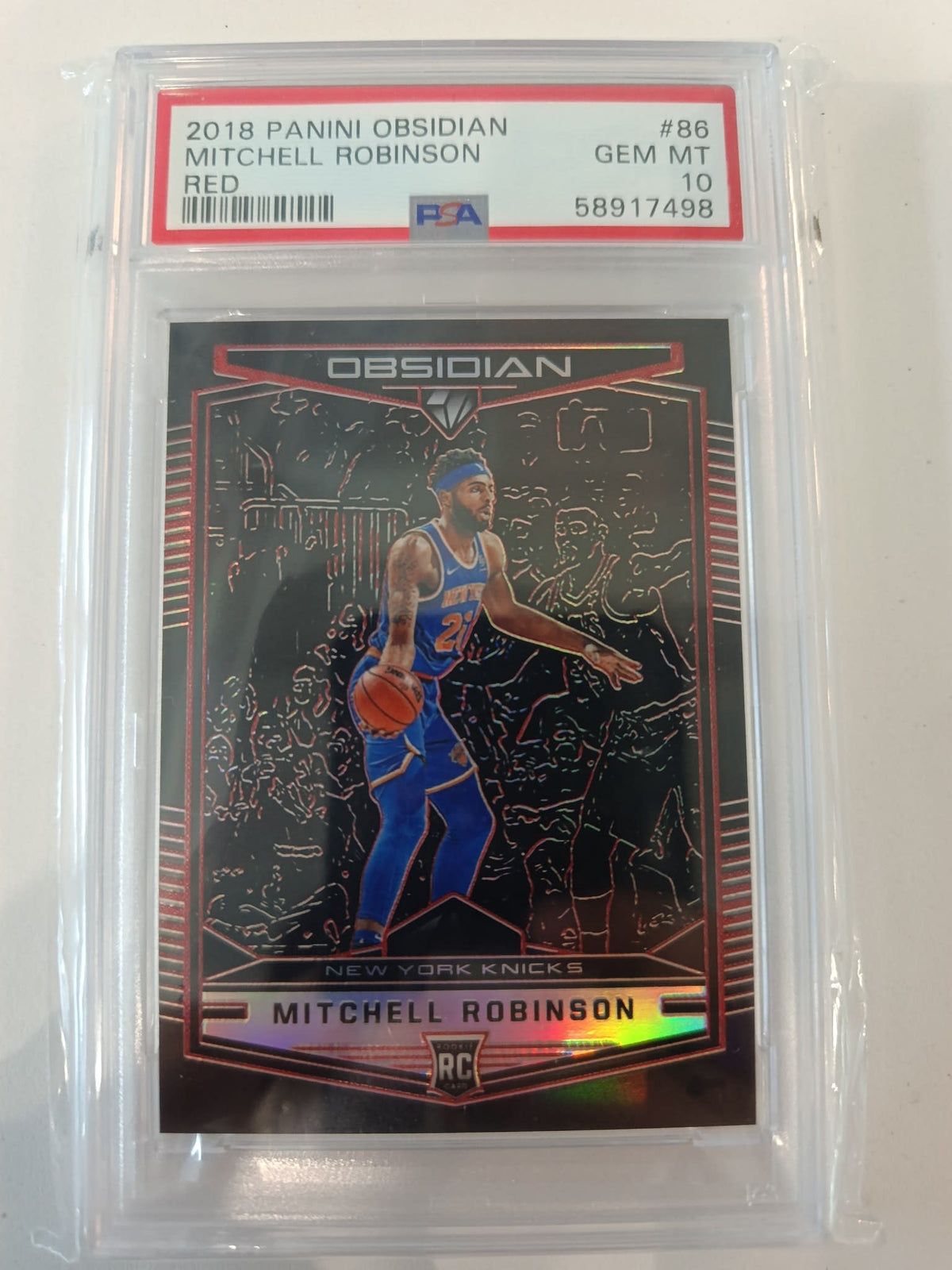 2018 Panini Obsidian Mitchell Robinson Red #86 PSA 10