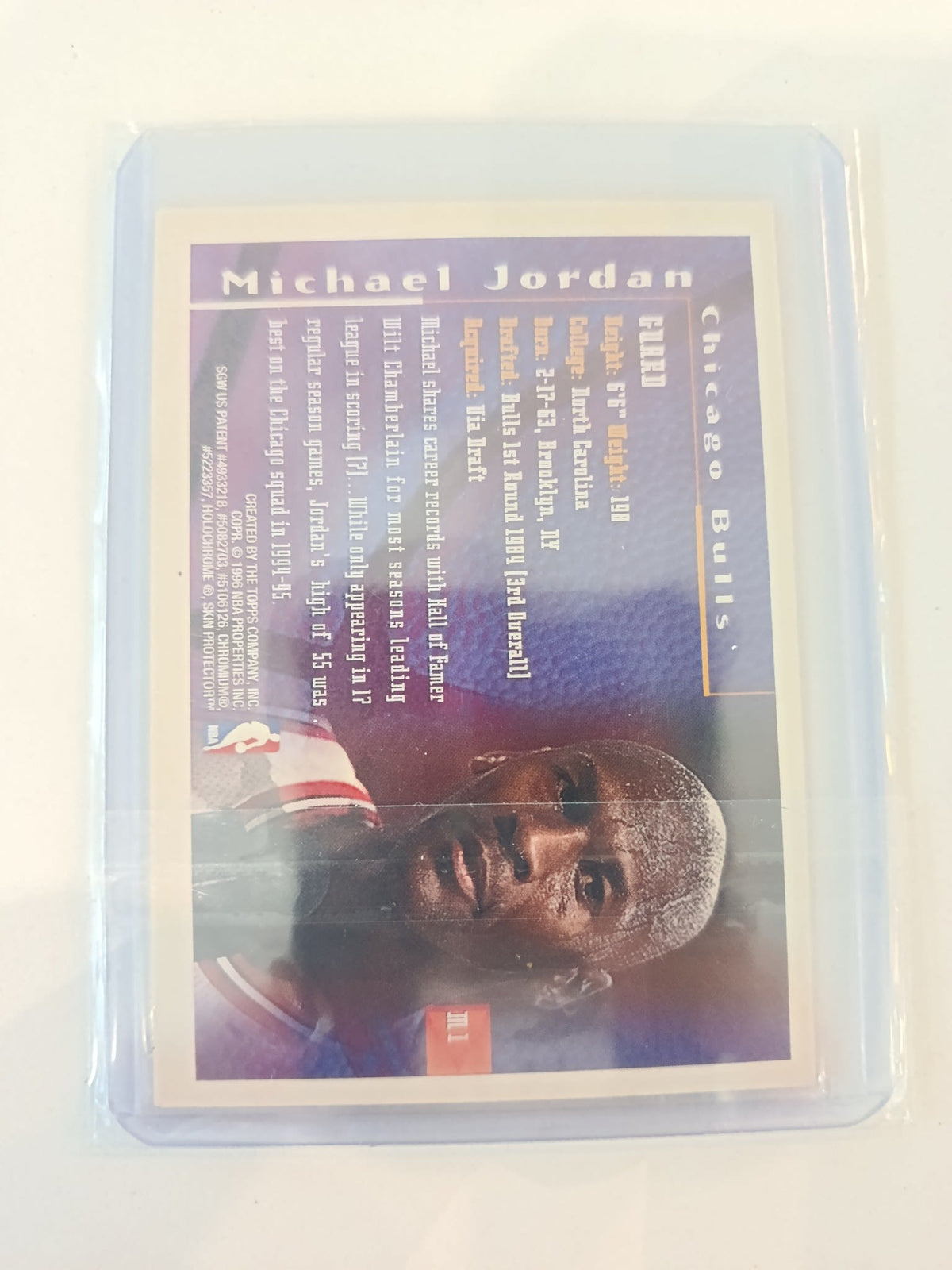 1996-97 Topps Finest Michael Jordan Refractor - view 2