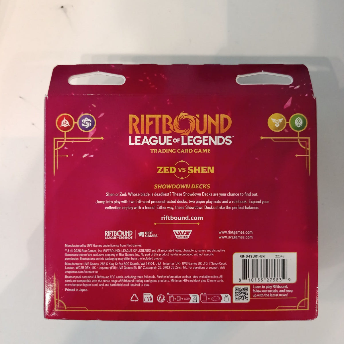 Riftbound Zed vs Shen Showdown Decks 2025 (English) - view 2