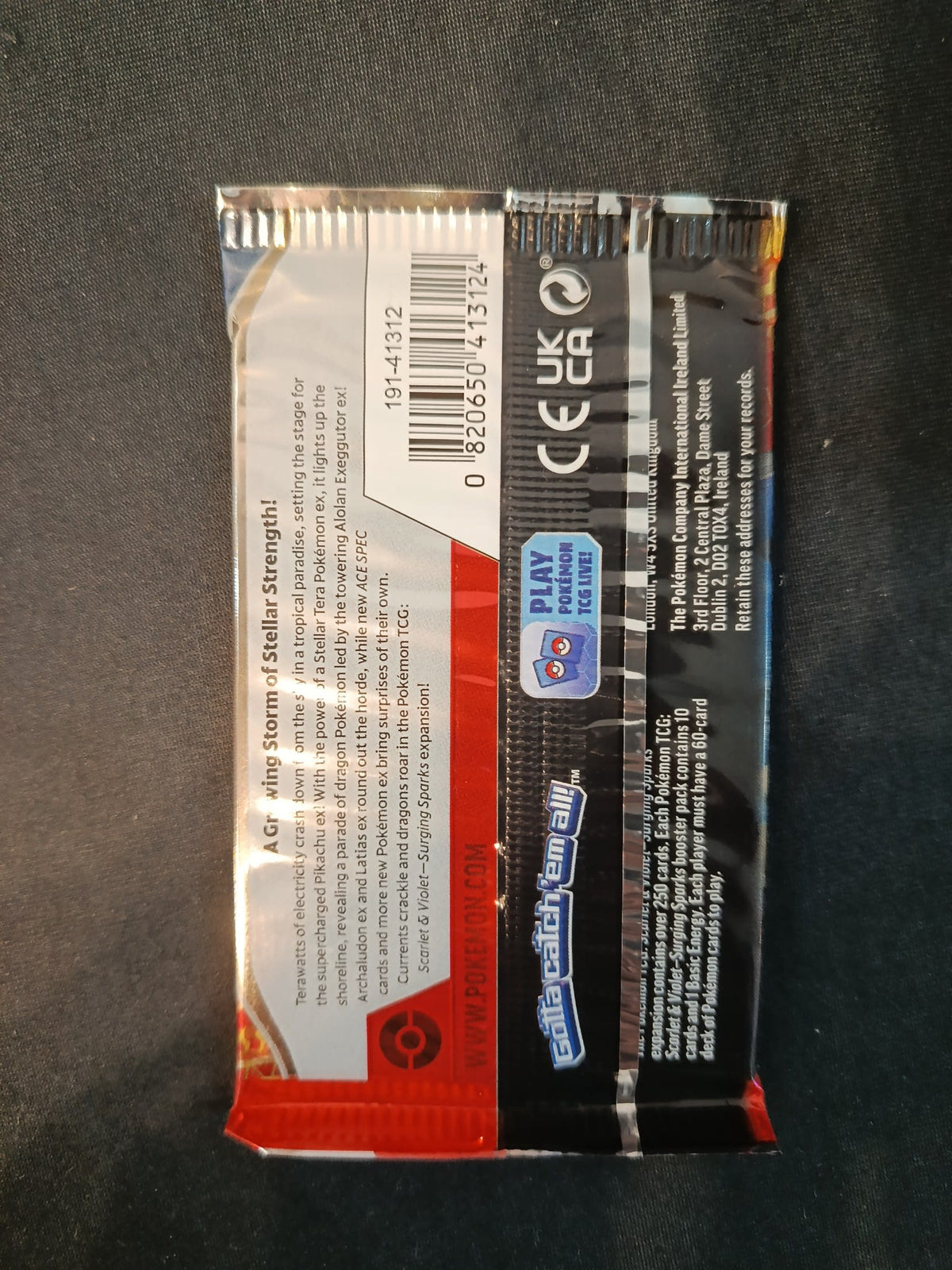 Pokemon Surging Sparks Terapagos Booster Pack 2024 (English) - view 2