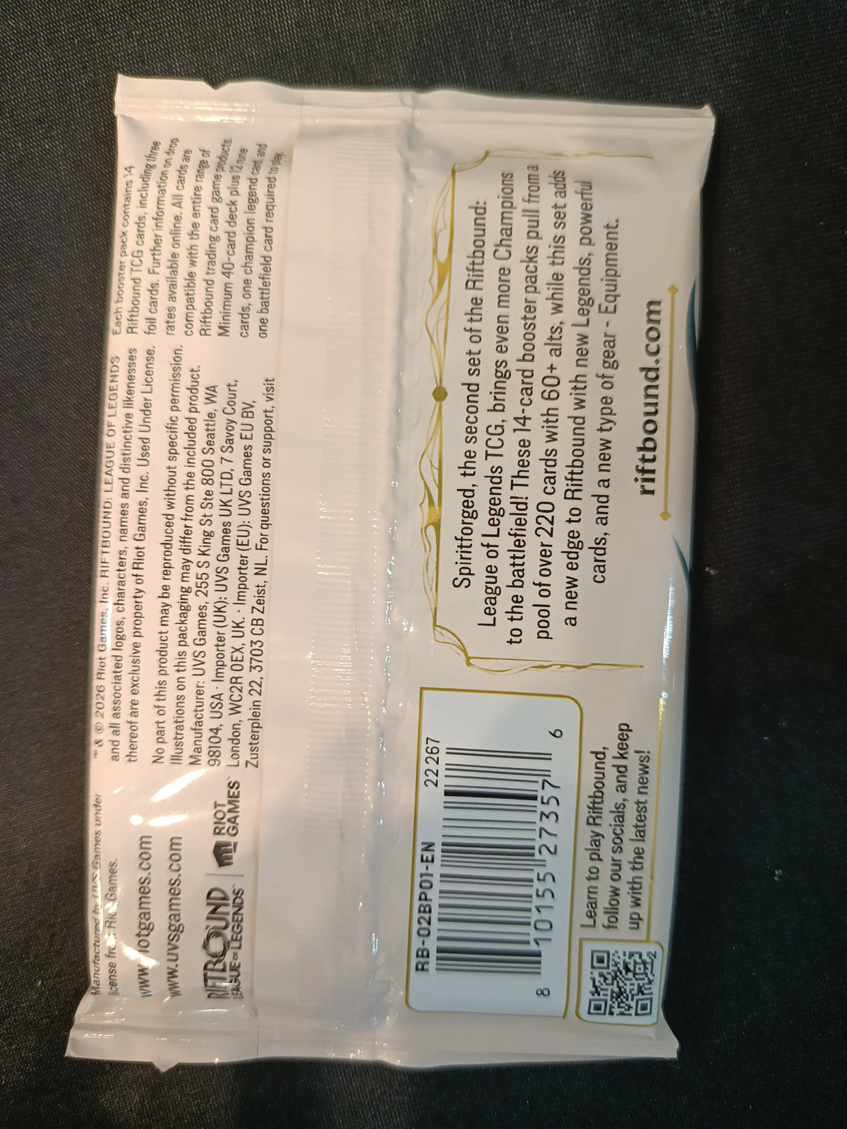 Riftbound Spiritforged Irelia Booster Pack (English) - view 2