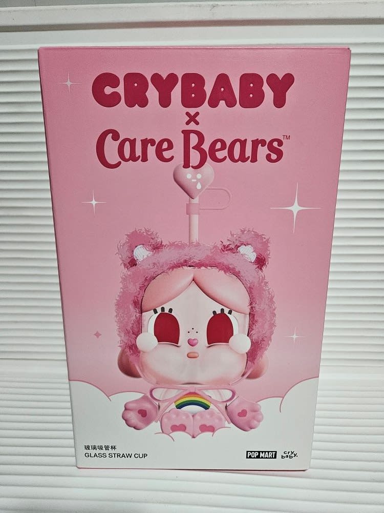 Pop Mart Crybaby x Care Bears Crybaby Cheer Bear Glass Straw Cup