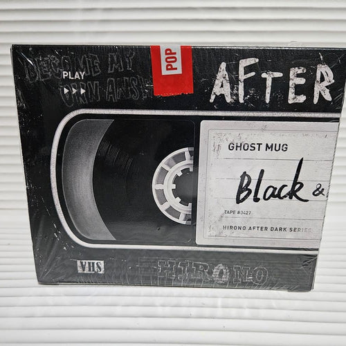 Pop Mart Hirono After Dark Series Ghost Mug - Black & (VHS Tape #0427)
