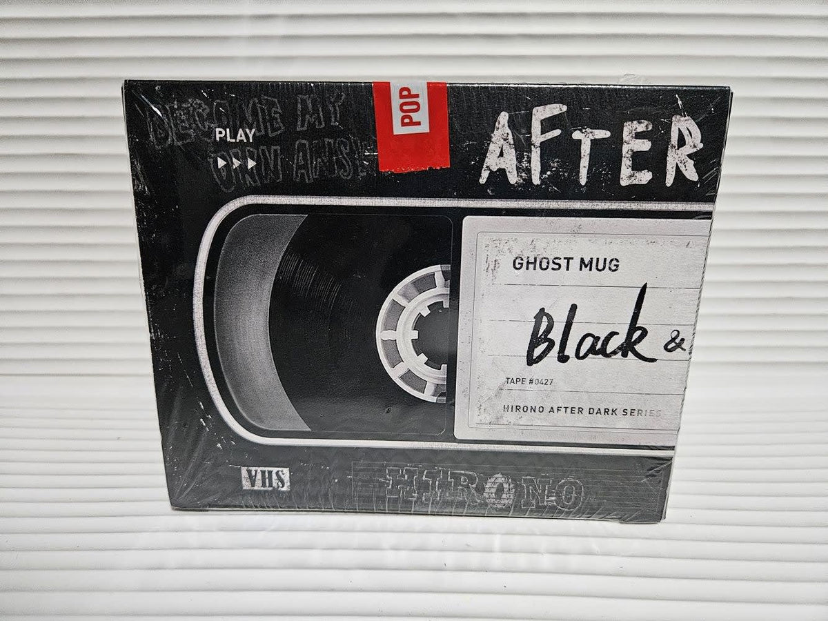 Pop Mart Hirono After Dark Series Ghost Mug - Black & (VHS Tape #0427)