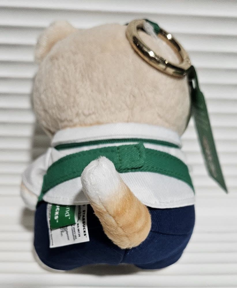 mofusand x Starbucks mofusand + Starbucks Collaboration Cat Bear Barista Plush Keychain - view 2