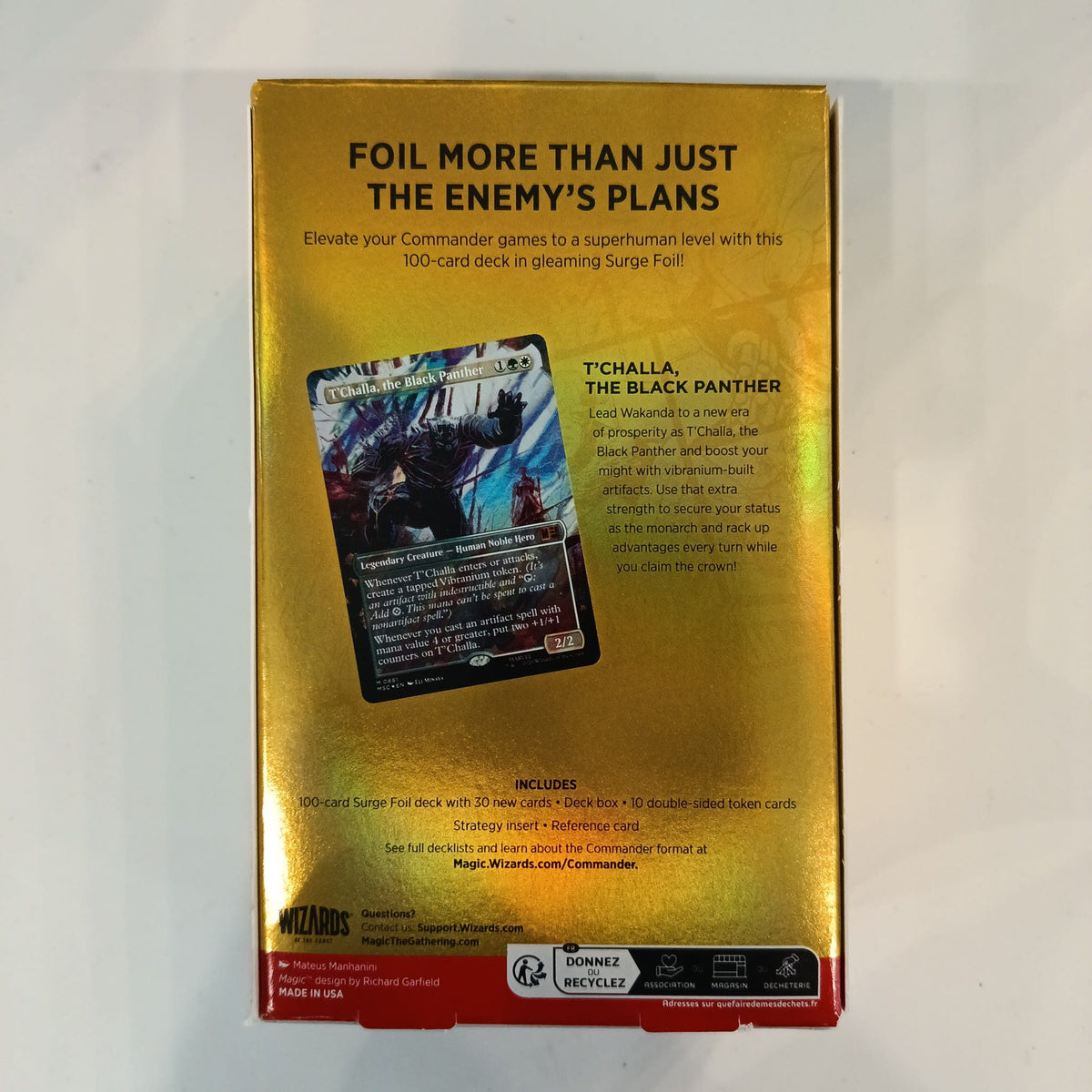 Magic: The Gathering Marvel Super Heroes Black Panther Collector's Edition Commander Deck - view 2