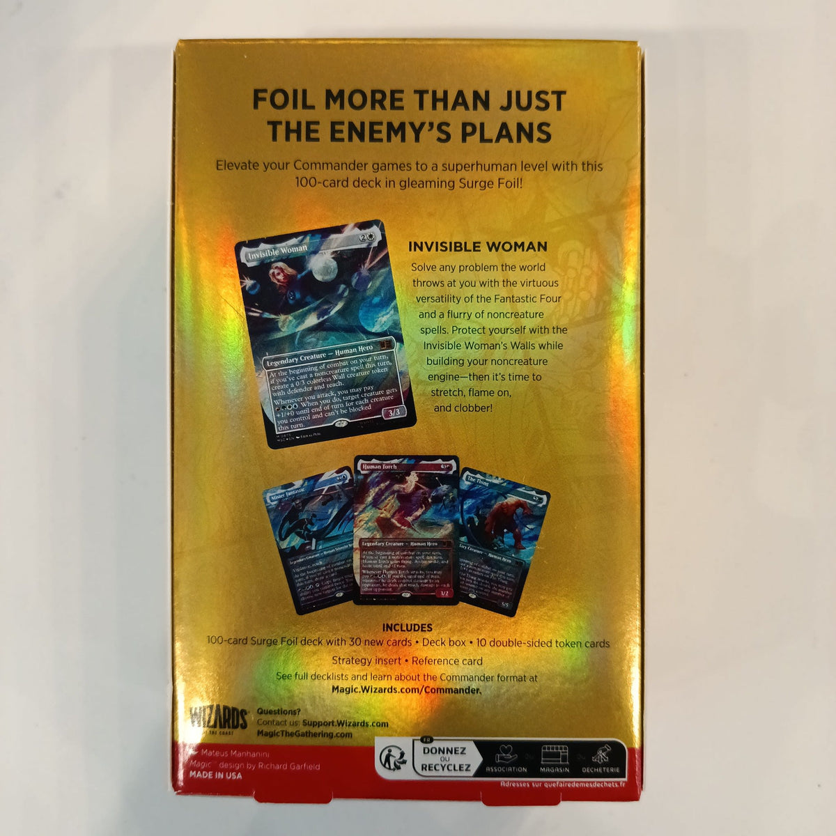 Magic: The Gathering Marvel Super Heroes The Fantastic Four Commander Deck (English) - view 2