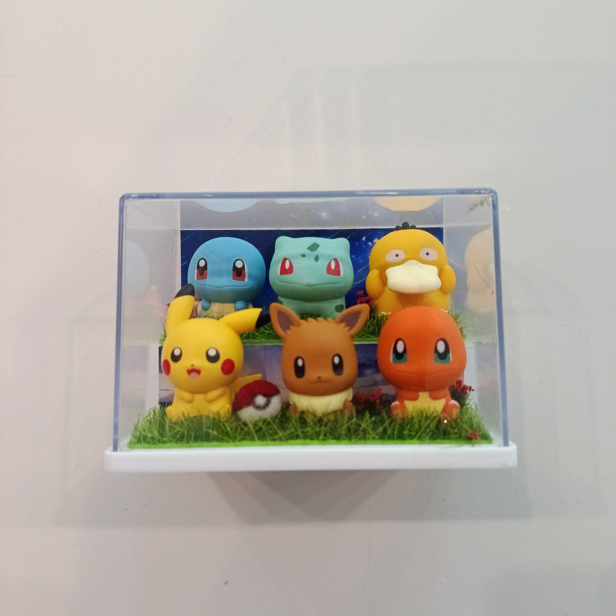Pokemon Pokemon Mini Figure Diorama Set Pikachu, Squirtle, Bulbasaur, Psyduck, Eevee, Char