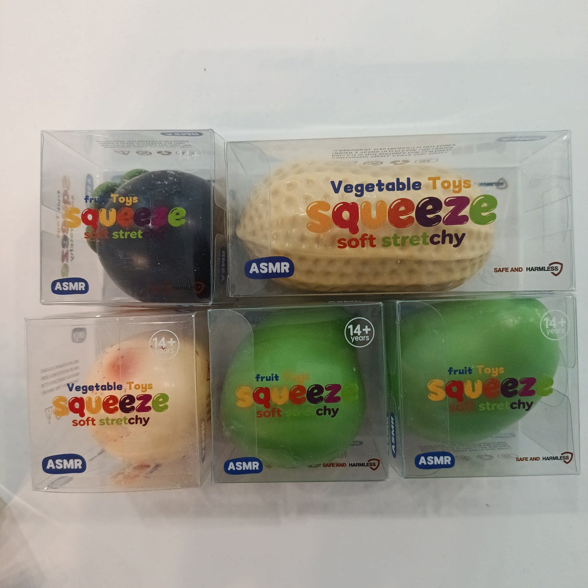 ASMR Squeeze Toys Fruit Toys & Vegetable Toys Squeeze Soft Stretchy Fruit and Vegetable Sq