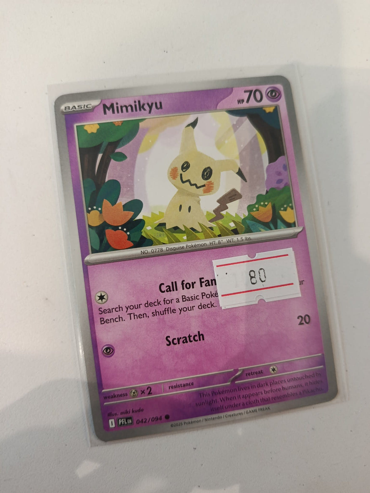 Pokemon Mimikyu Paldean Fates (PFL) #042/094 2025 (English)