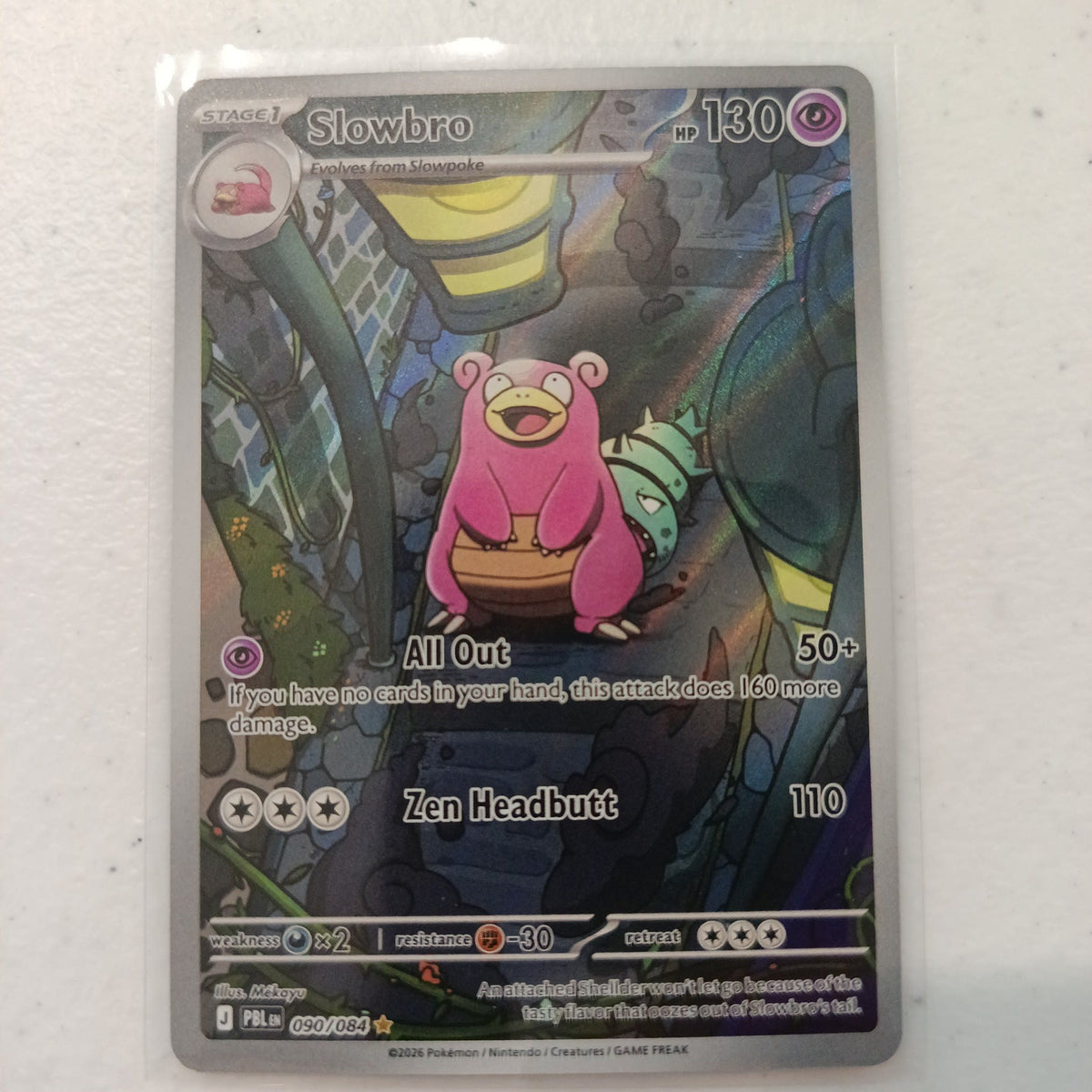 2026 Pokemon Company Prismatic Evolutions Illustration Rare Slowbro #090/084