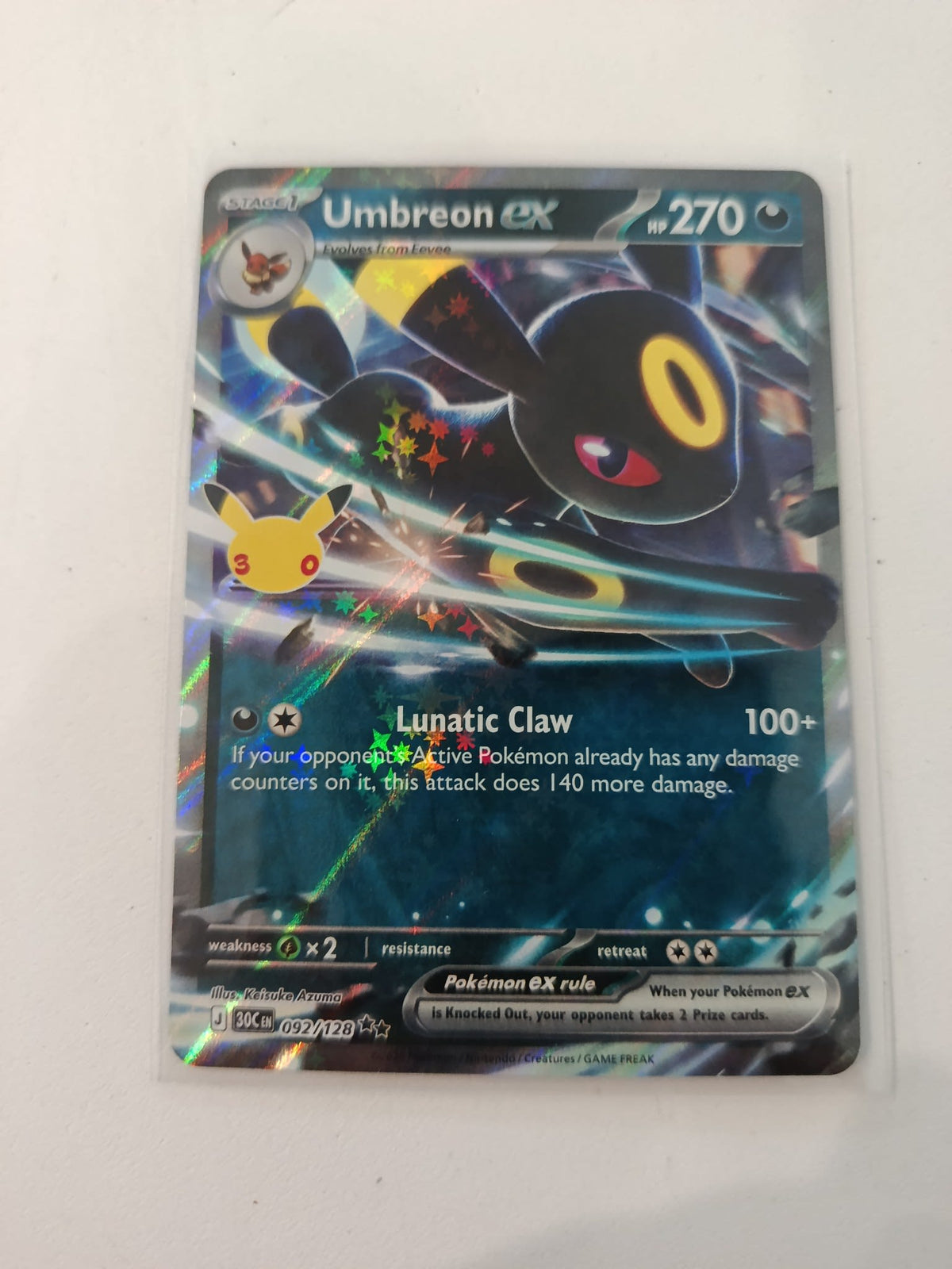 Pokemon Umbreon ex 30C EN (Pokémon Card 151 / Celebrations 30th Anniversary promo) #092/12