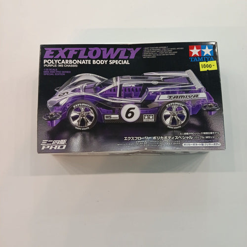 Tamiya Mini 4WD Pro Series Exflowly Polycarbonate Body Special (Purple) MS Chassis