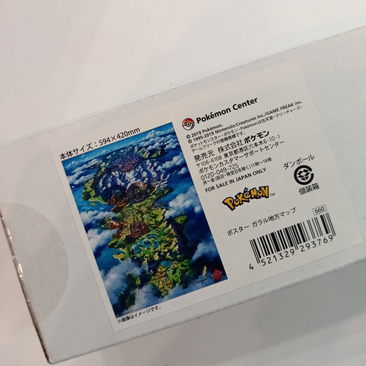 2019 Pokemon Center Pokemon Sword & Shield Galar Region Map - view 2