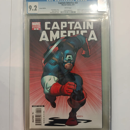 2007 Marvel Comics Captain America Captain America Variant Edition #25 CGC 9.2