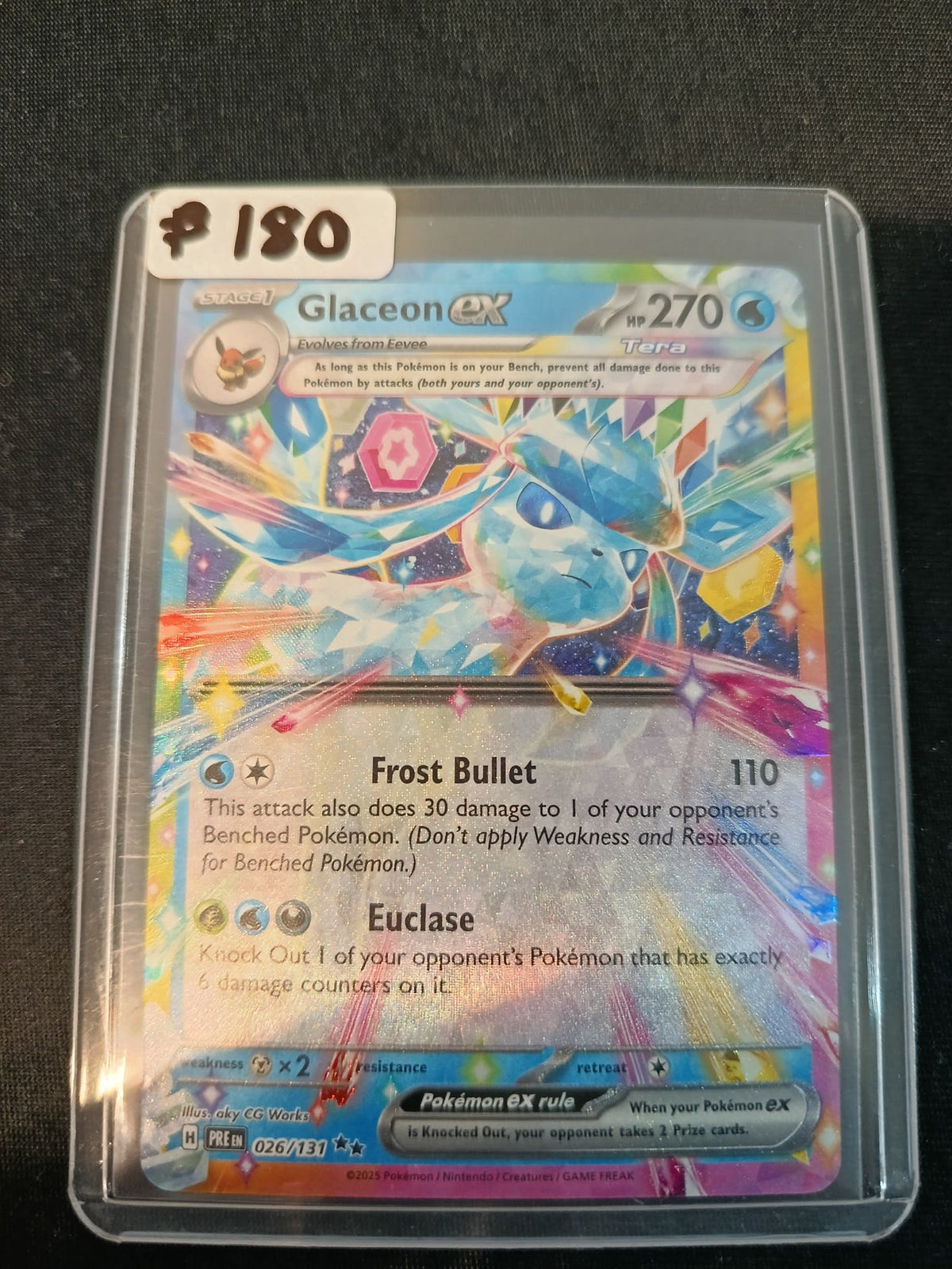 Pokemon Glaceon ex PRE #026/131 2025 (English)