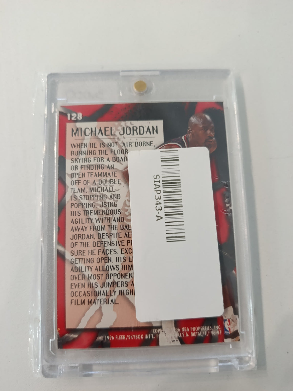 1996-97 Fleer Metal Metalized Michael Jordan #128 - view 2