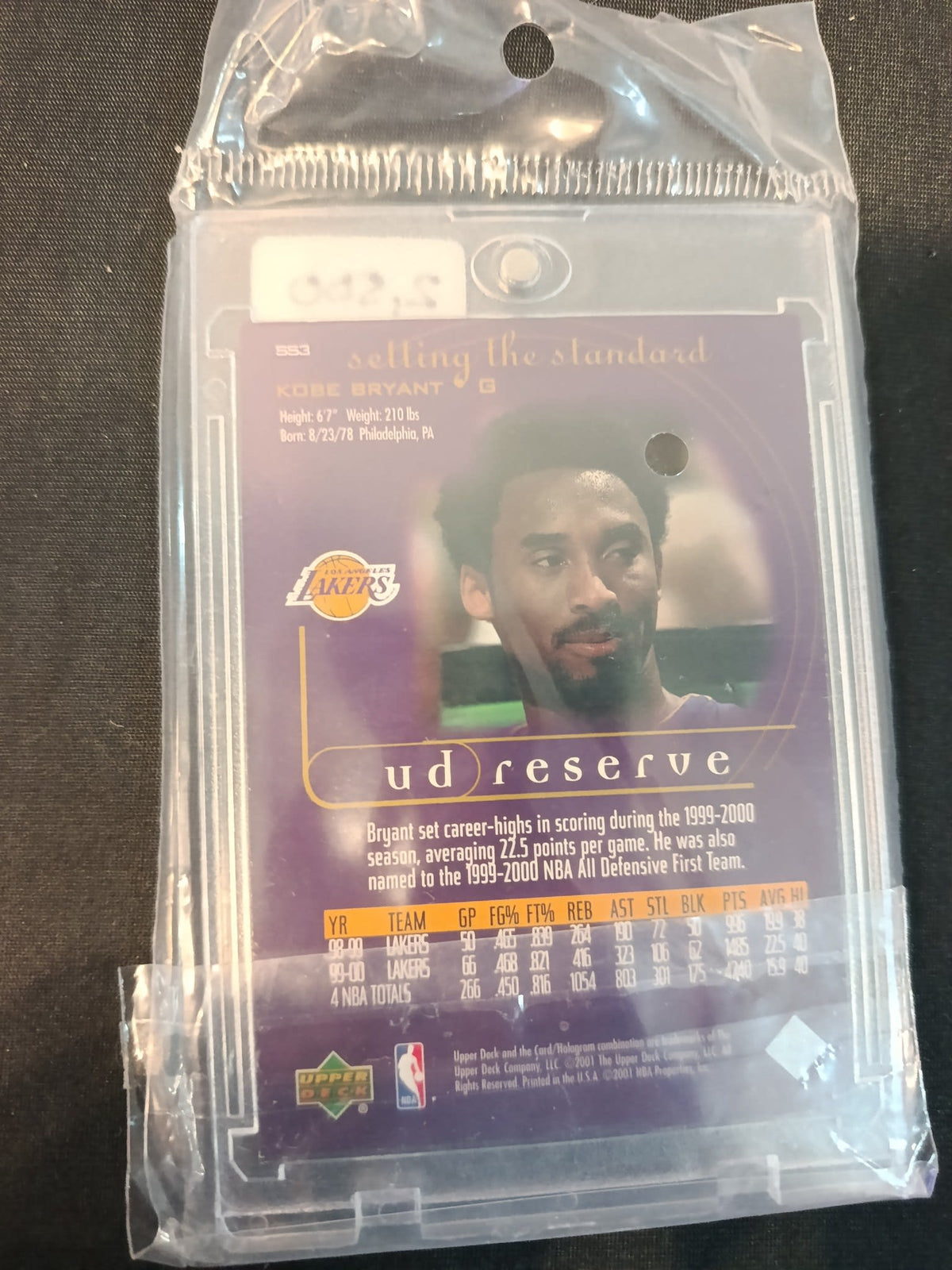 2000-01 Upper Deck UD Reserve Setting the Standard Kobe Bryant #553 - view 2