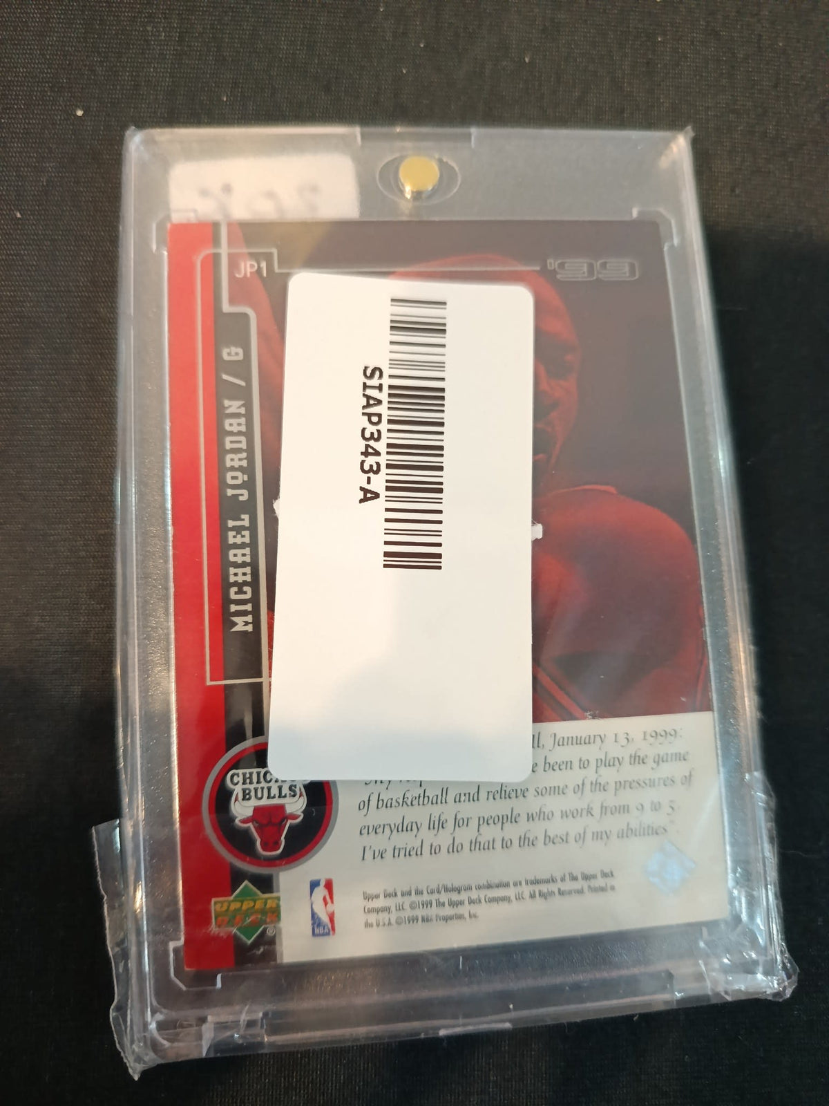 1999 Upper Deck Michael Jordan #JP1 - view 2