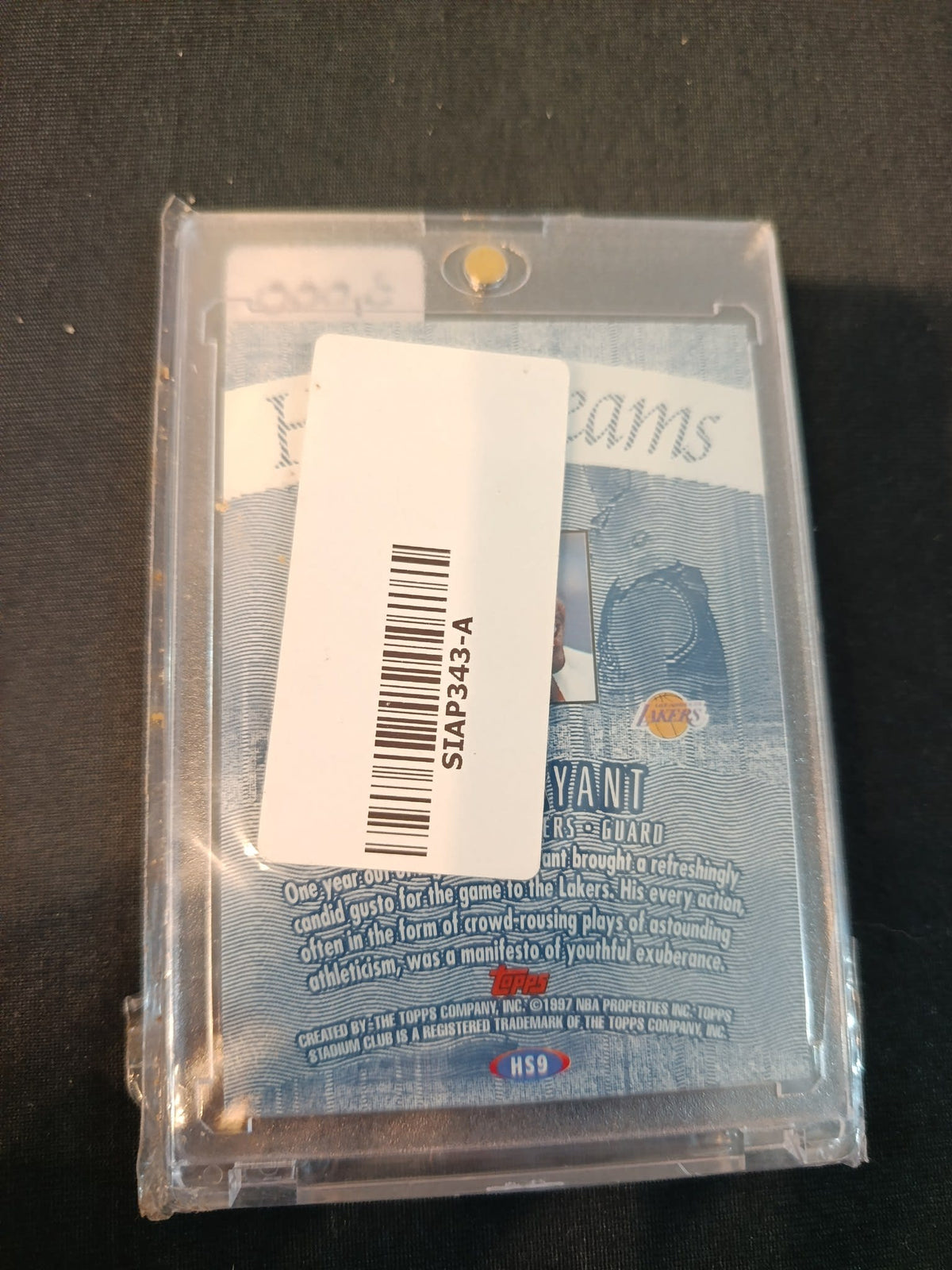 1997 Topps Stadium Club Hoop Screams Kobe Bryant #HS9 - view 2