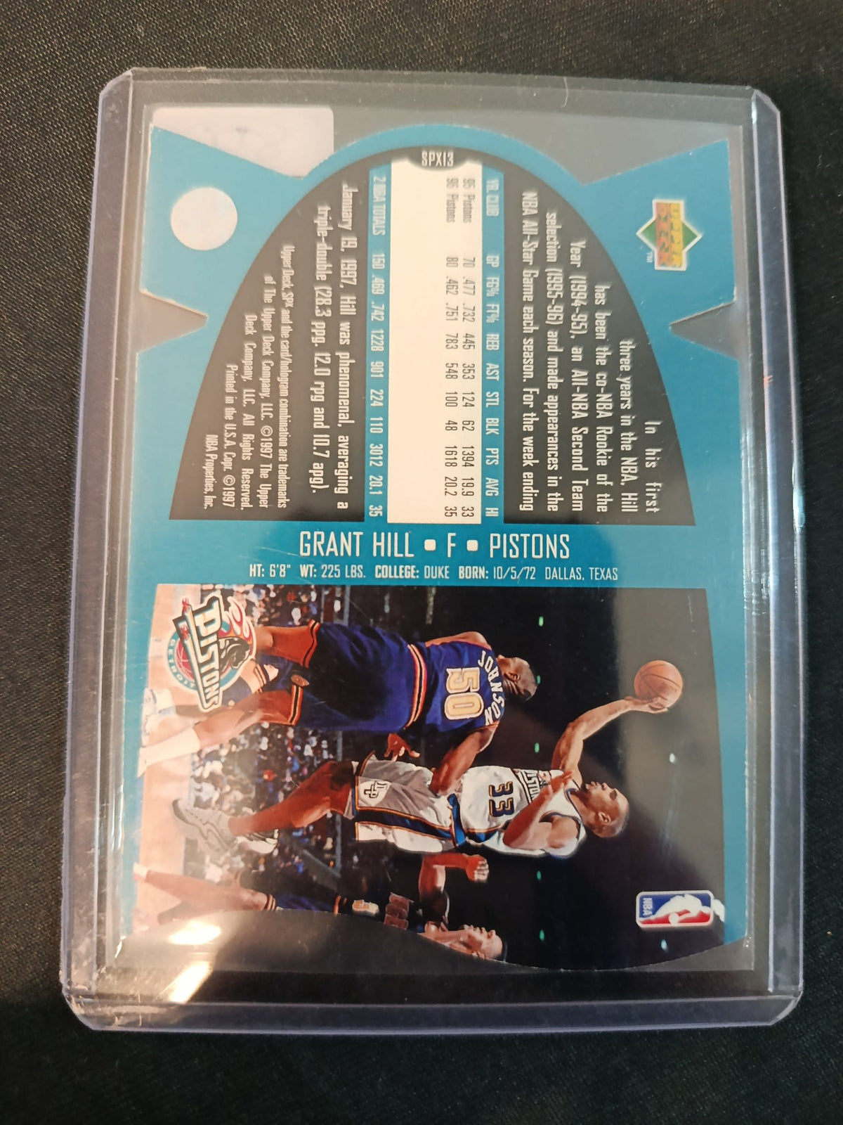 1997 Upper Deck SPx Grant Hill #SPX13 - view 2