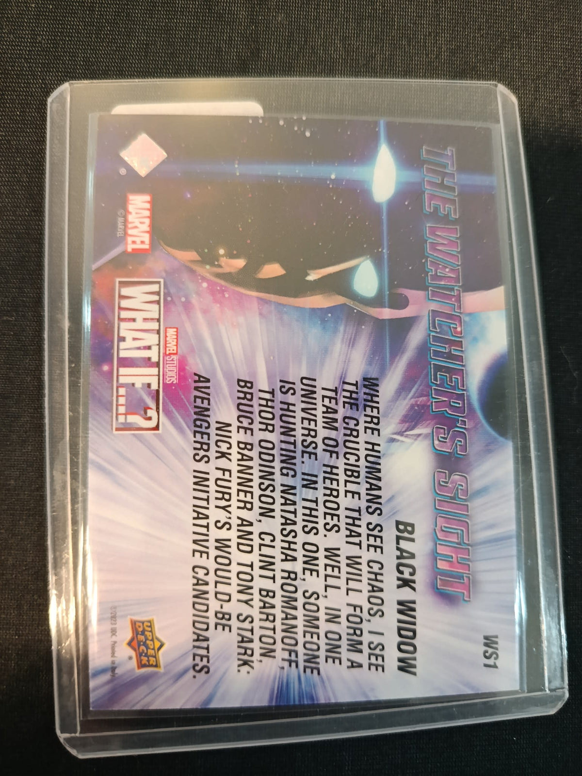 2022 Upper Deck What If...? The Watcher's Sight Black Widow #WS1 - view 2