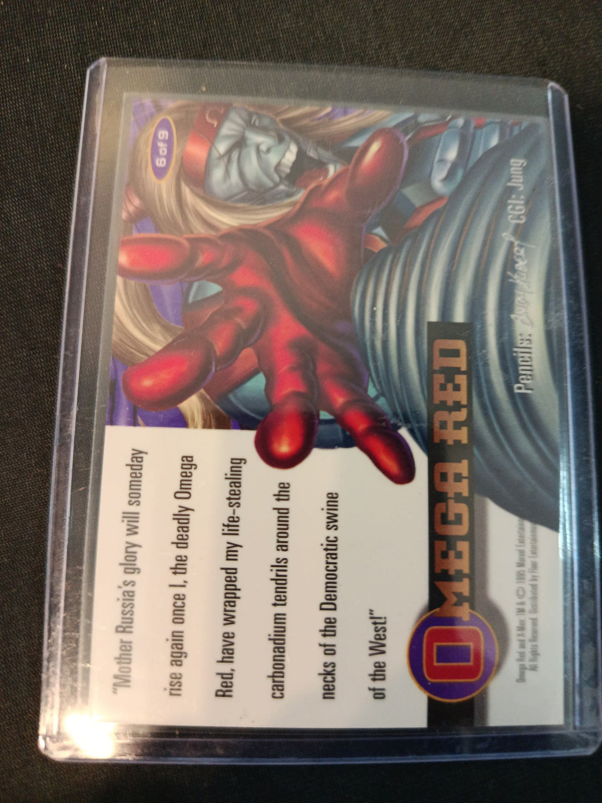 1995 Fleer Ultra X-Men Lethal Weapons Omega Red #6 - view 2