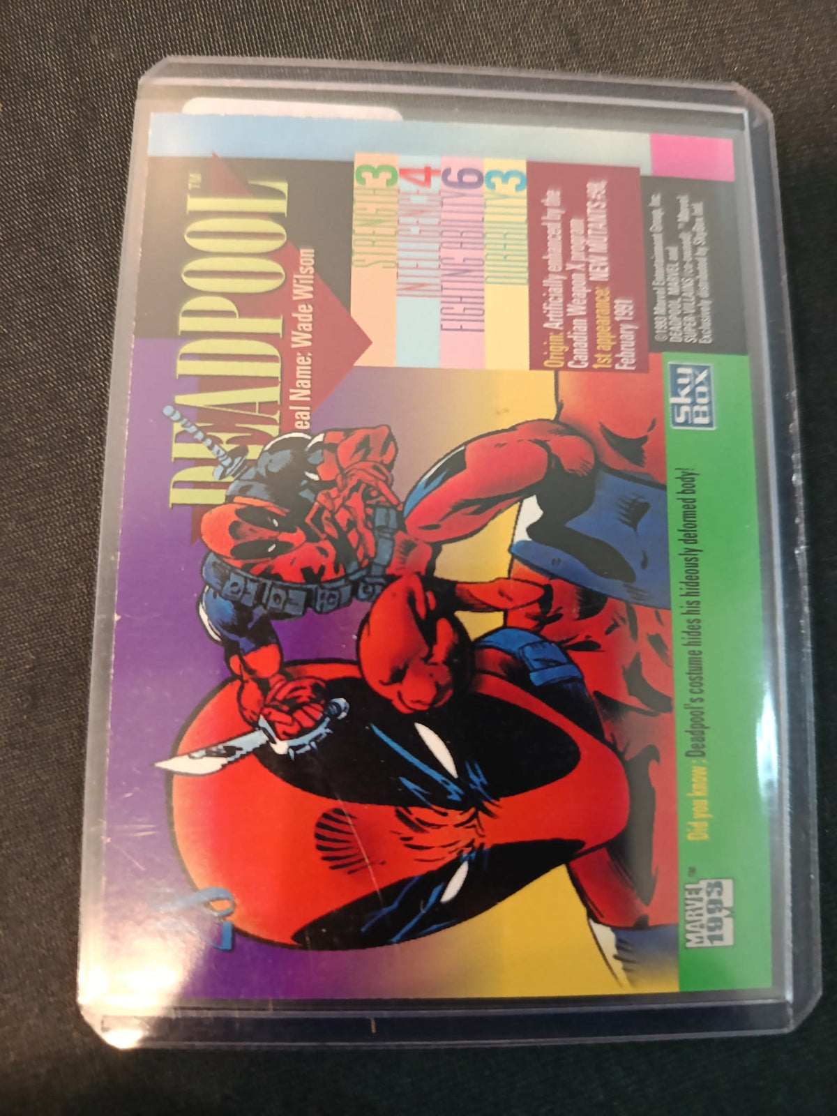 1993 SkyBox Marvel Universe Series 4 Deadpool #200 - view 2
