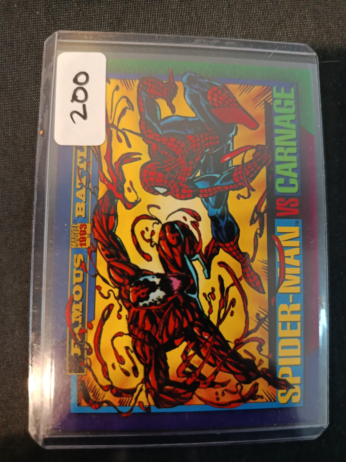 1993 SkyBox Marvel Universe Series IV Famous Battles Spider-Man vs Carnage #145