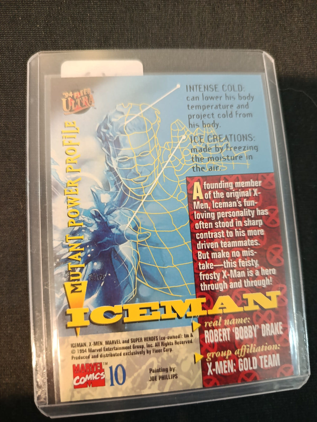 1994 Fleer Ultra X-Men Super Heroes Iceman #10 - view 2