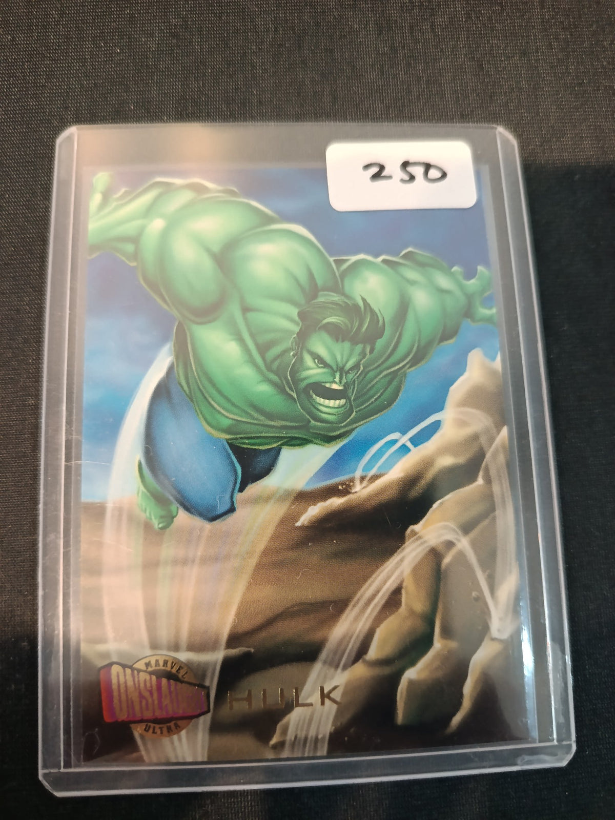 1996 Fleer/SkyBox Marvel Ultra Onslaught Onslaught Strike Files Hulk #65