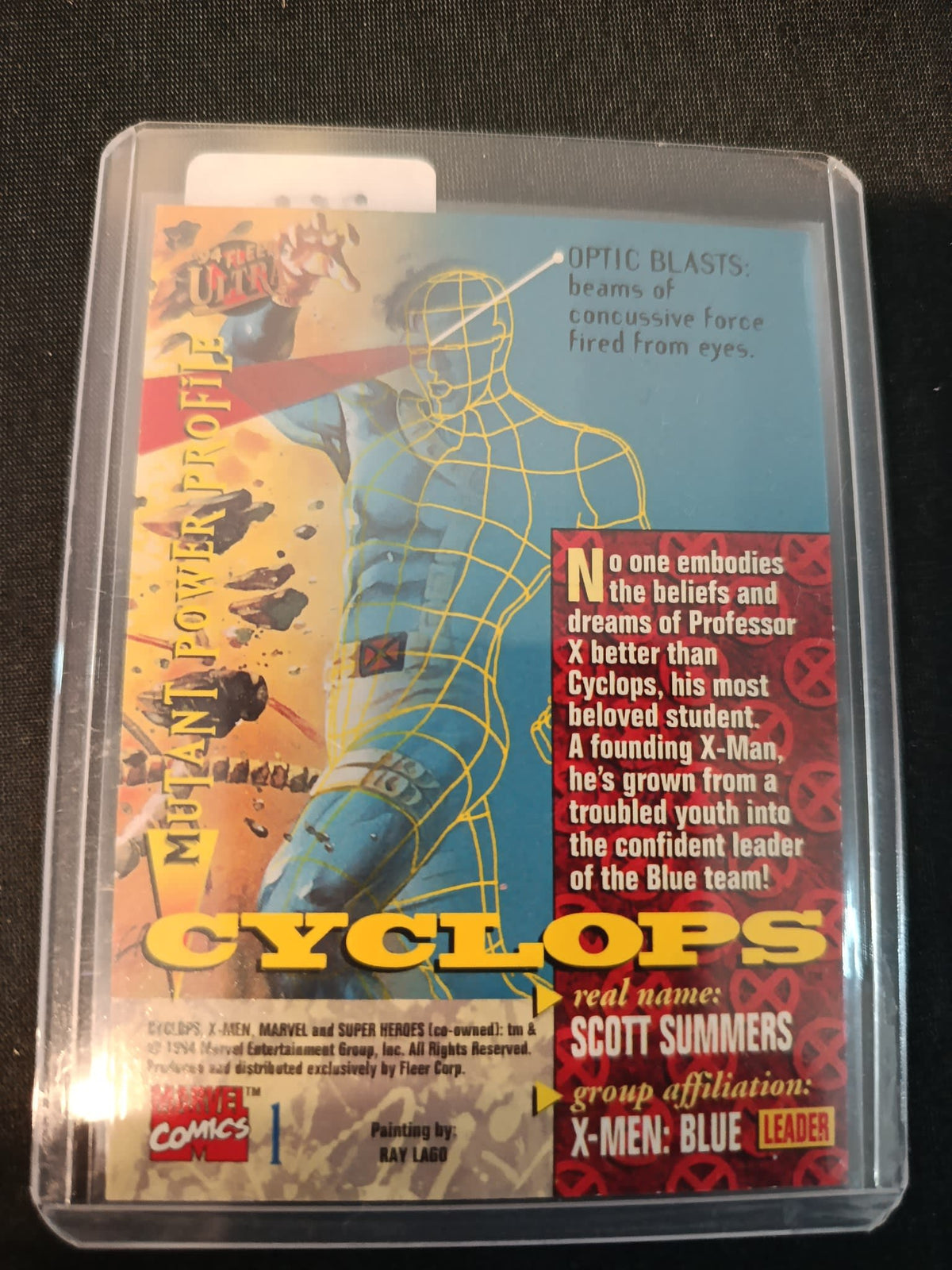 1994 Fleer Ultra X-Men Super Heroes Cyclops #1 - view 2