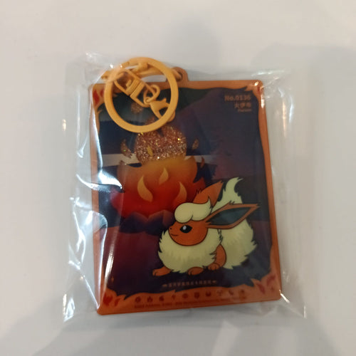 Pokemon Eevee Evolution Keychain Flareon #0136