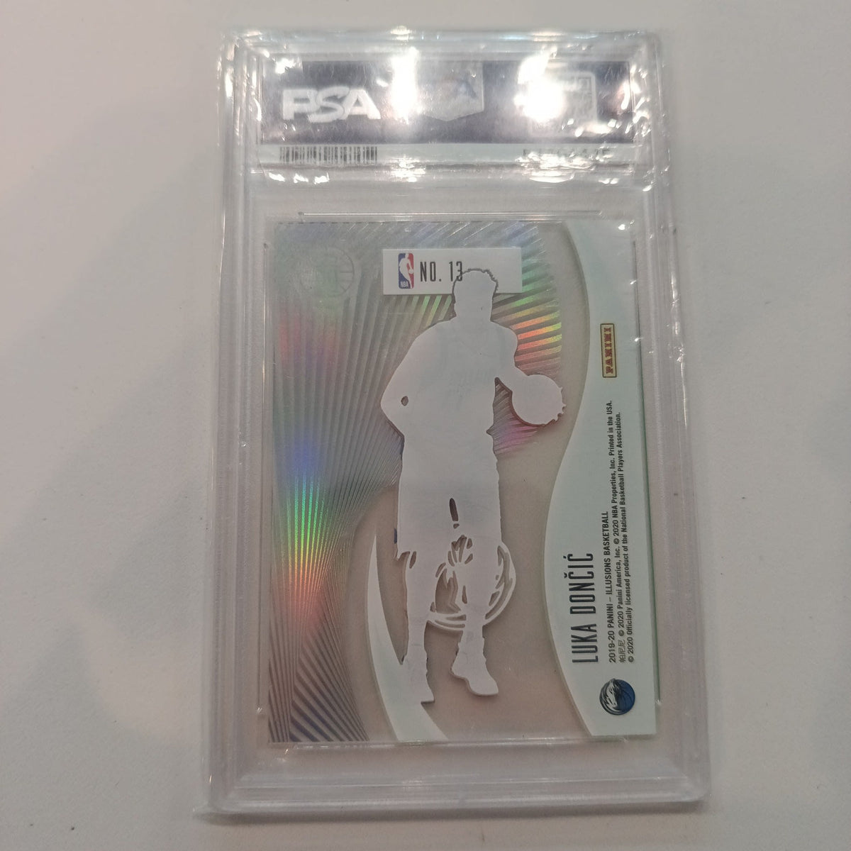 2019 Panini Illusions Astounding Luka Doncic Emerald #13 PSA 9 - view 2