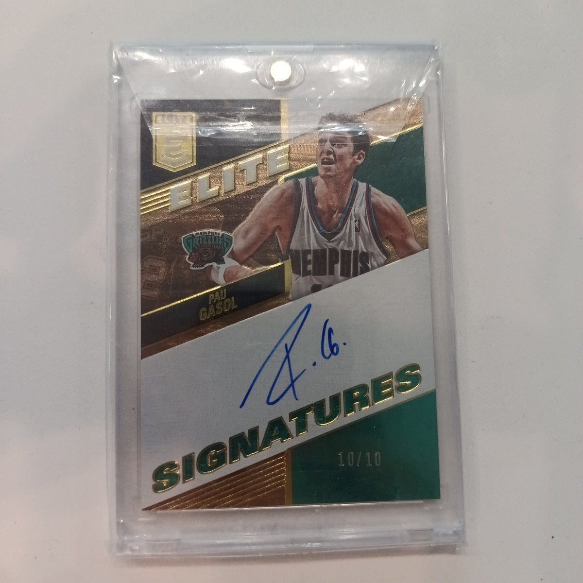 2022-23 Panini Donruss Elite Elite Signatures Pau Gasol Gold #ES-PAU