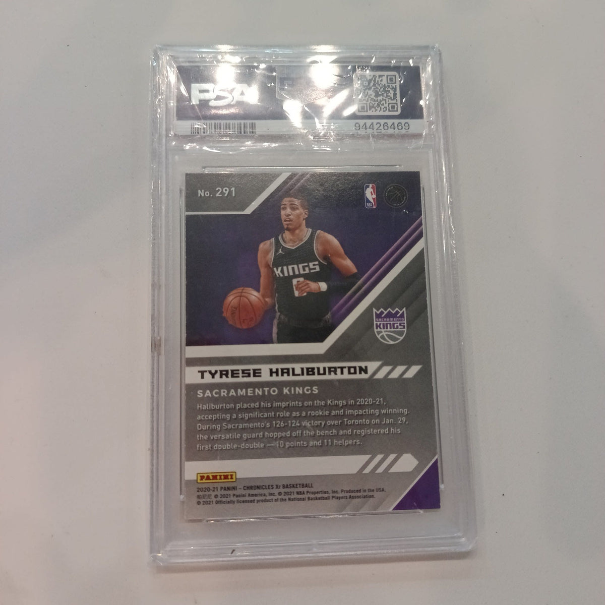 2022 Panini Prizm Spectacular Signatures Harlequin Shaedon Sharpe Green Halo #291 PSA 10 - view 2