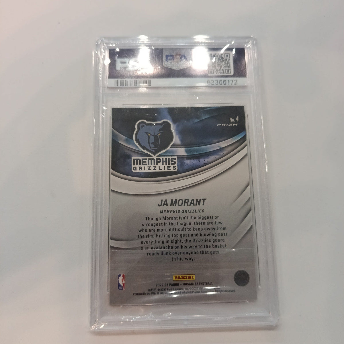 2022 Panini Prizm Storm Chasers Ja Morant #4 PSA 10 - view 2